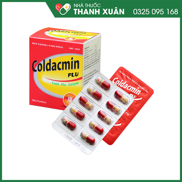 Coldacmin Flu trị cảm cúm, sốt, sổ mũi